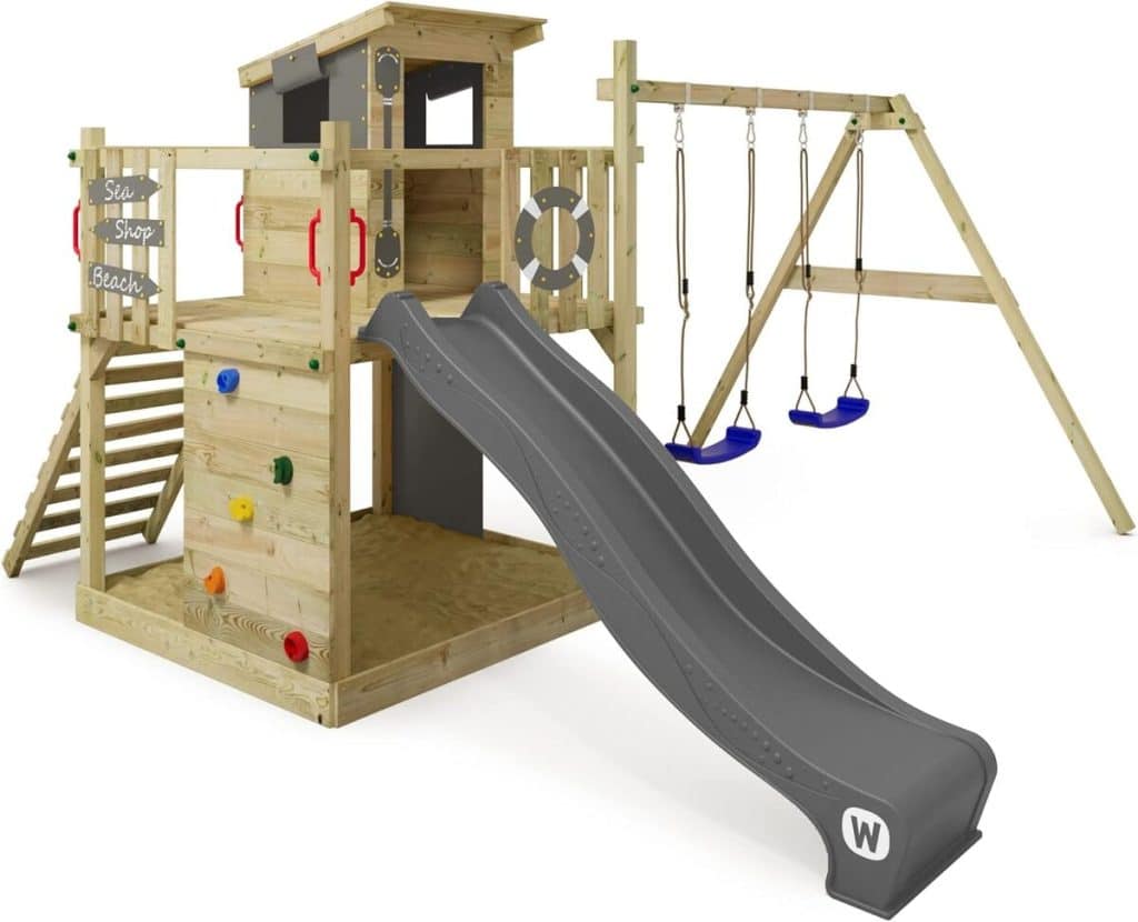 Test de l'aire de jeux Wickey Smart Camp : portique en bois pour jardin