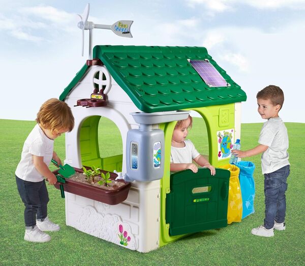 FEBER - Eco House - Maison de Jeux extérieure avec de Multiples activités d'apprentissage pour Les Enfants Amoureux de la Nature - Convient aux Enfants à partir de 2 Ans