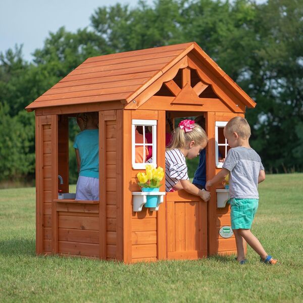 Backyard Discovery Timberlake Maisonnette en Bois | Maisonnette de Jardin | Cabane Enfant Exterieur bois / Maisonnette Exterieur / Maisonnette de Jardin en bois / Cabane Maisonnette avec Cuisine