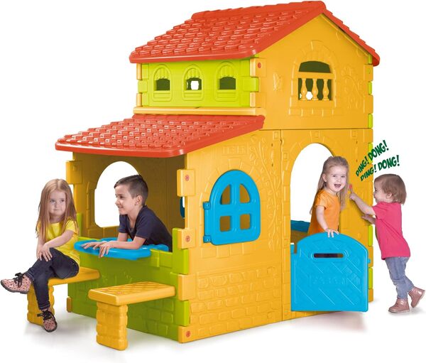 Feber- Super Villa Playhouse, Multicolore. pour Les Enfants à partir de 3 Ans.