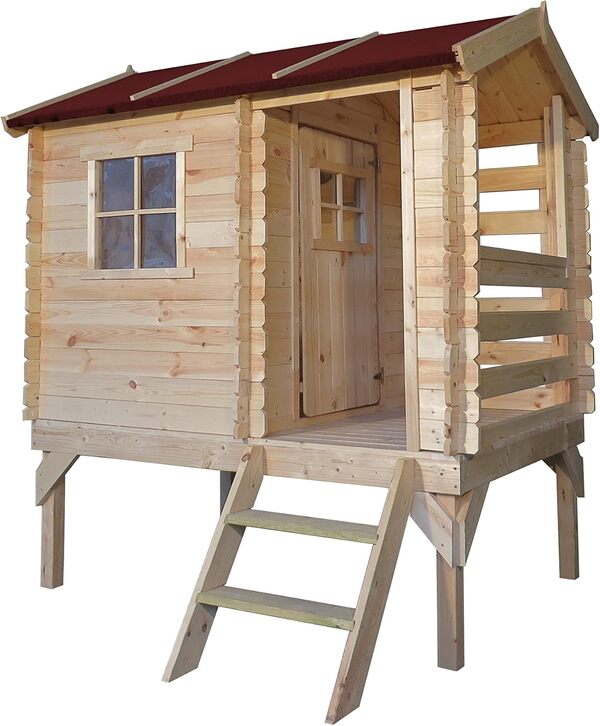 Cabane Enfant Exterieur 1.1m2 - Maison Enfant Exterieur 182x146xH205cm - Cabane de Jardin pour Enfant - Cabane Bois Enfant Timbela M501B