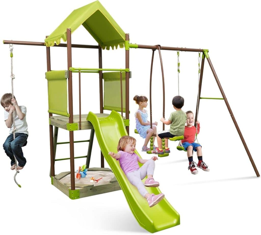 Test : aire de jeux en bois Costway 7 en 1 pour enfants
