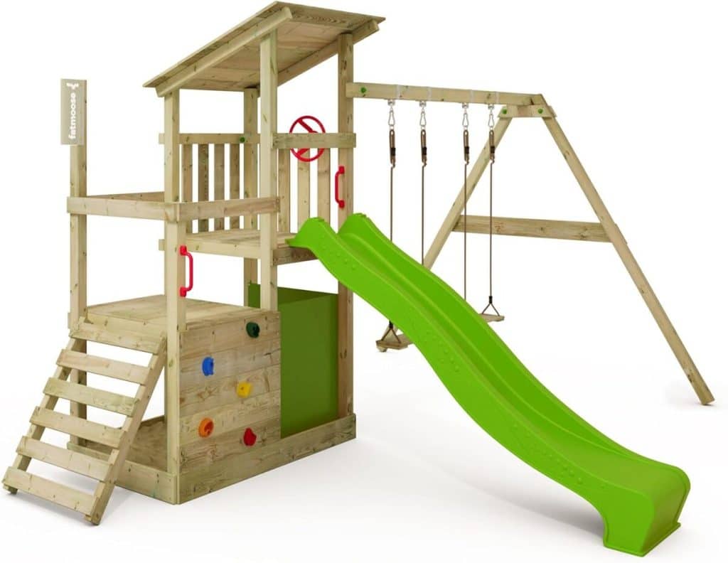 Test de l'aire de jeux FATMOOSE FruityForest Fun XXL : l'indispensable du jardin