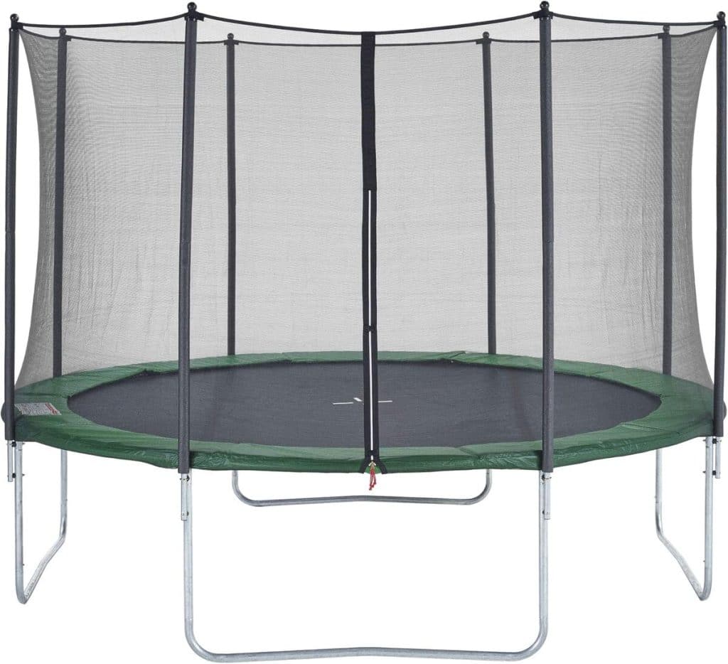 Test : trampoline extérieur enfant CZON 430 cm vert