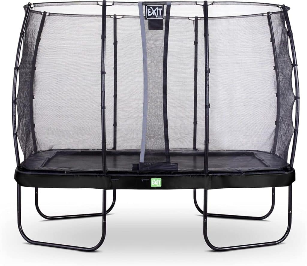Test : trampoline rectangulaire Exit Toys Elegant 244x427 cm noir