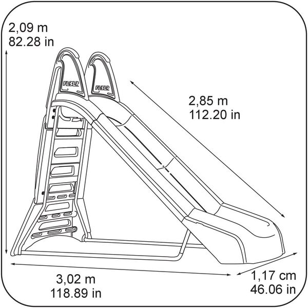 Feber 719024 Mega Feberslide with Water Garden Slide