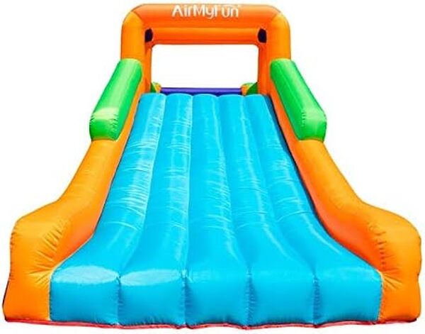 Château Gonflable - Aire de Jeux pour Enfant avec Toboggan XXL, Aire de rebonds et Mur d'escalade - Glad Toboggy - Surface 435x200x220 cm - souffleur et Sac de Rangement Inclus