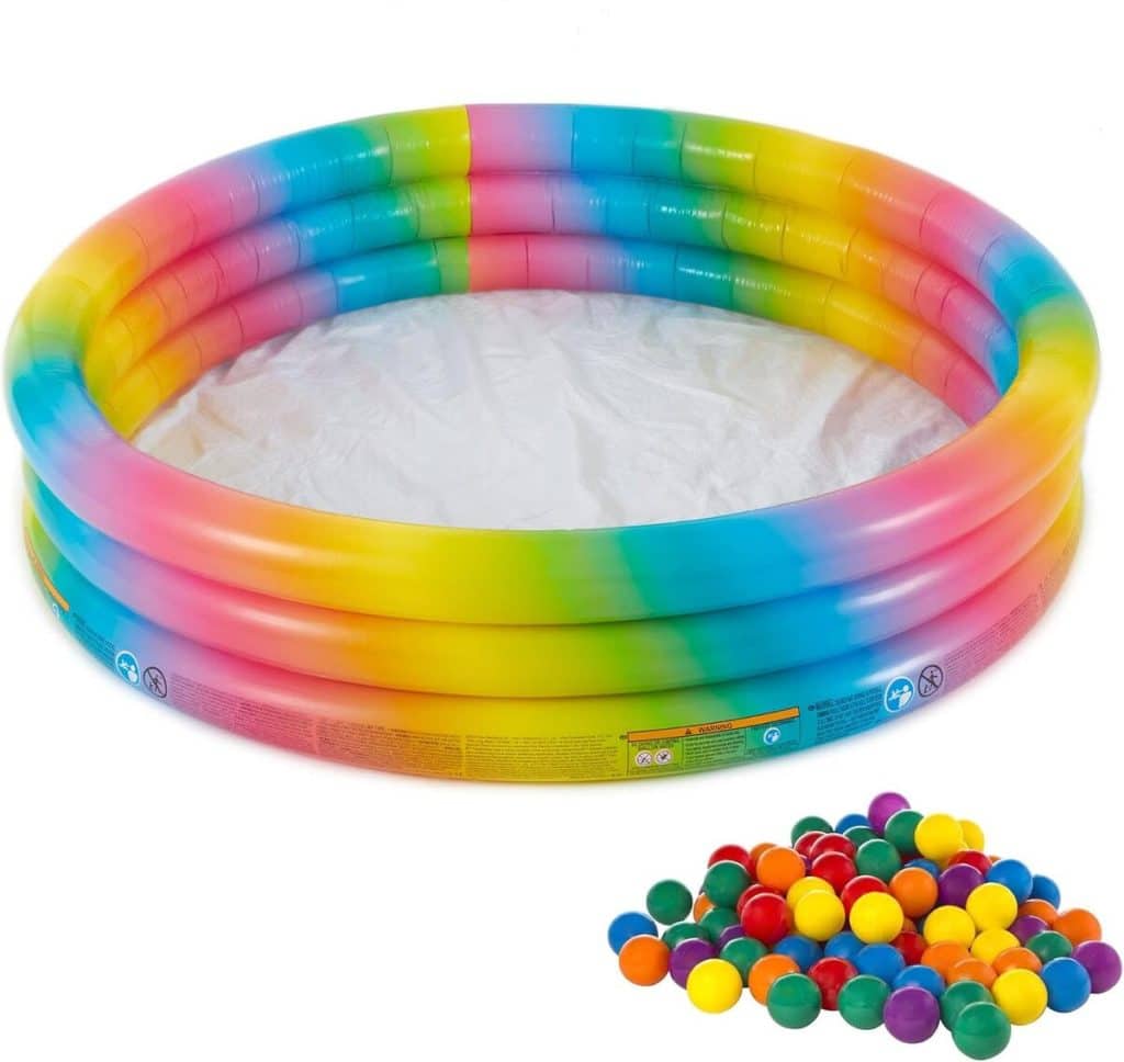 Test de la piscine gonflable Intex 58449EP et ses balles colorées