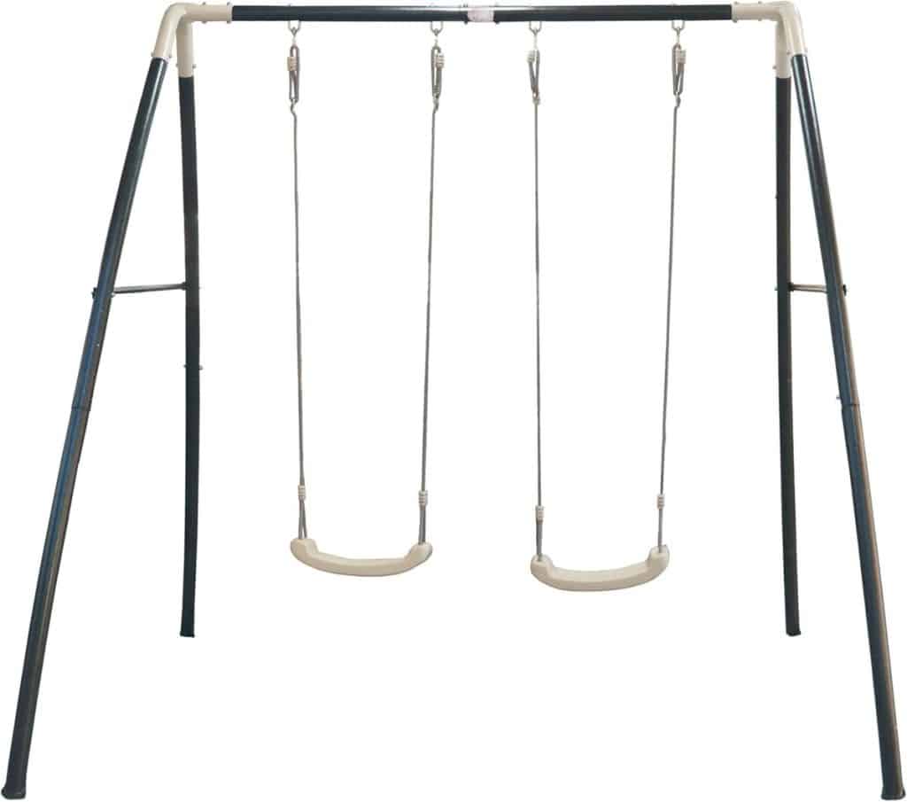 Test du portique AXI en métal : balançoire double pour enfants