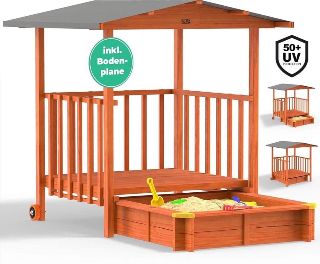 Test : bac à sable en bois Spielwerk Merle pour enfants