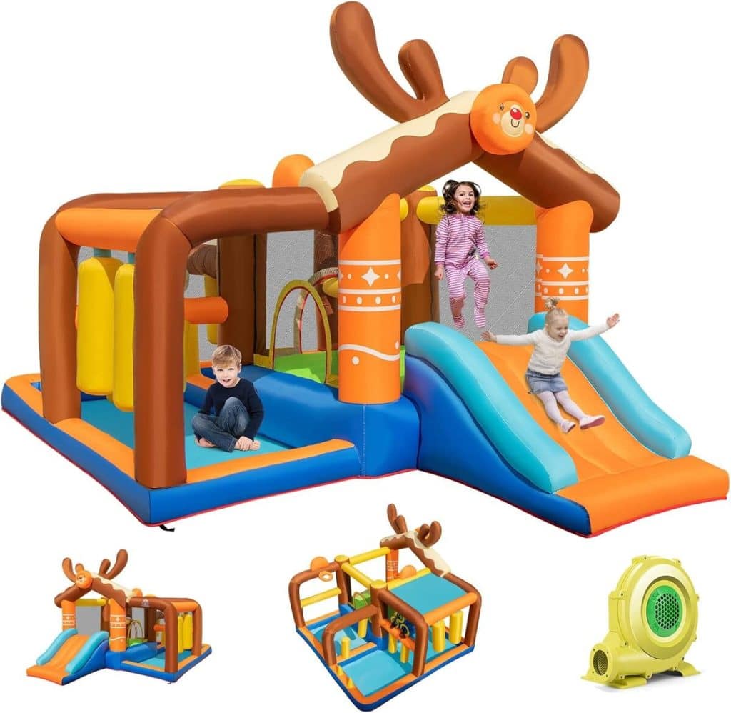 Test de l'aire de jeux gonflable XXL Wapiti de Goplus