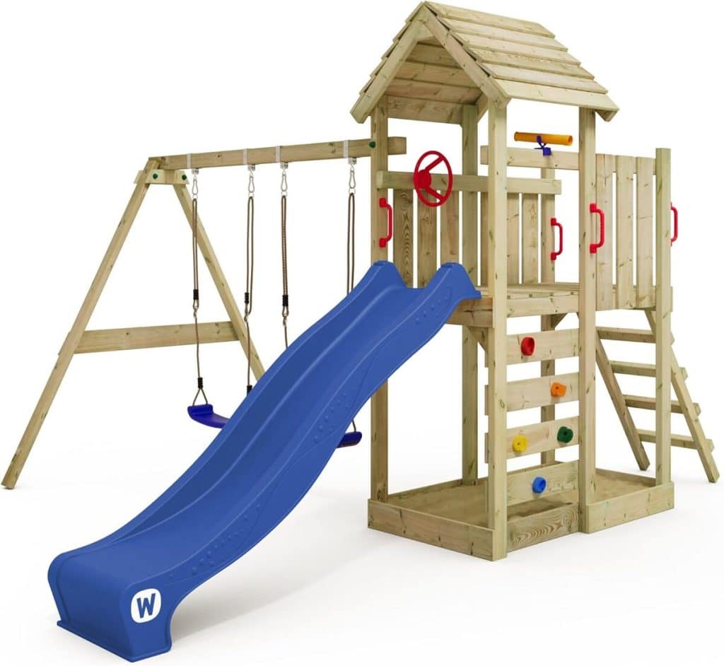Test de l'aire de jeux WICKEY MultiFlyer : amusement garanti au jardin