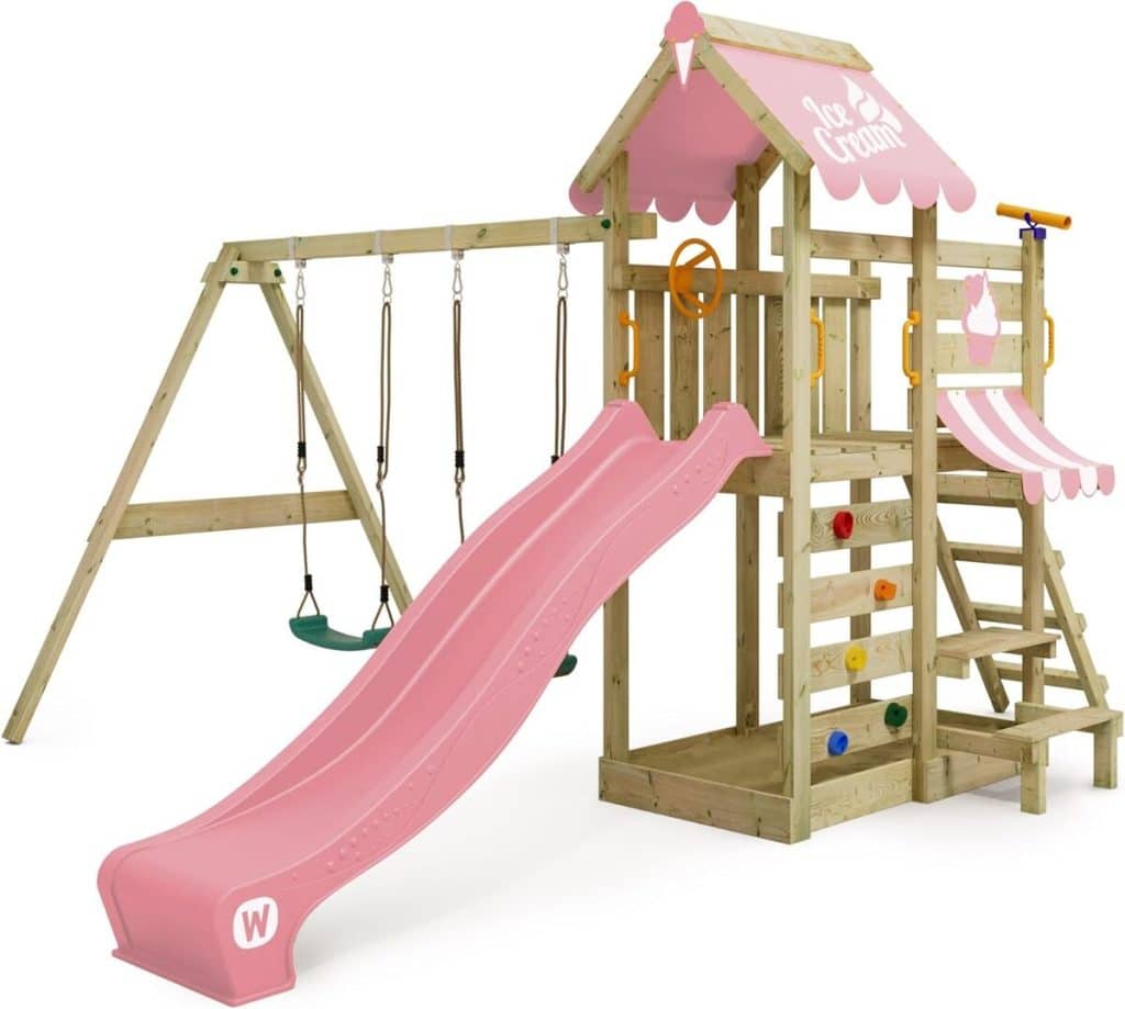 Test de l'aire de jeux Wickey VanillaFlyer : fun assuré dans le jardin