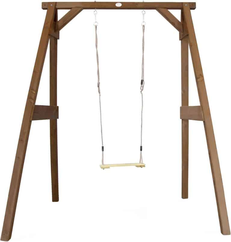 Lyndwin Balançoire En Bois Pour Enfant Et Adulte – Siège Incurvé, Corde Réglable 120-180 Cm, Charge Max 100 Kg