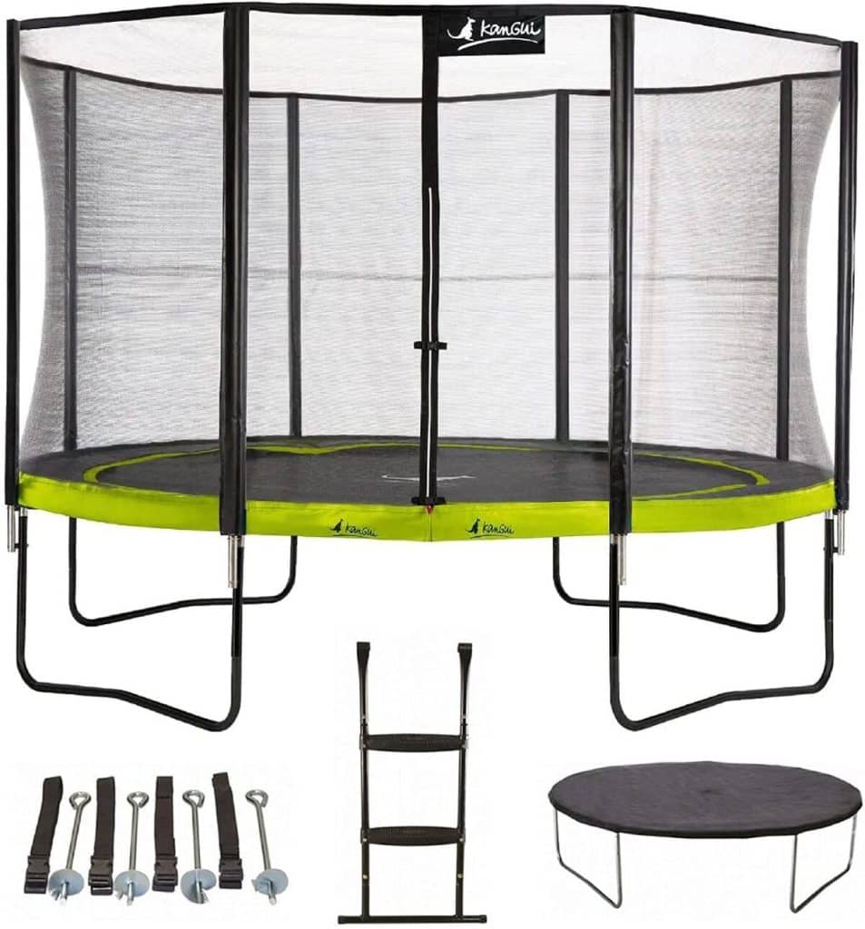 Test du trampoline Kangui Punchi vert : sécurité et fun au jardin