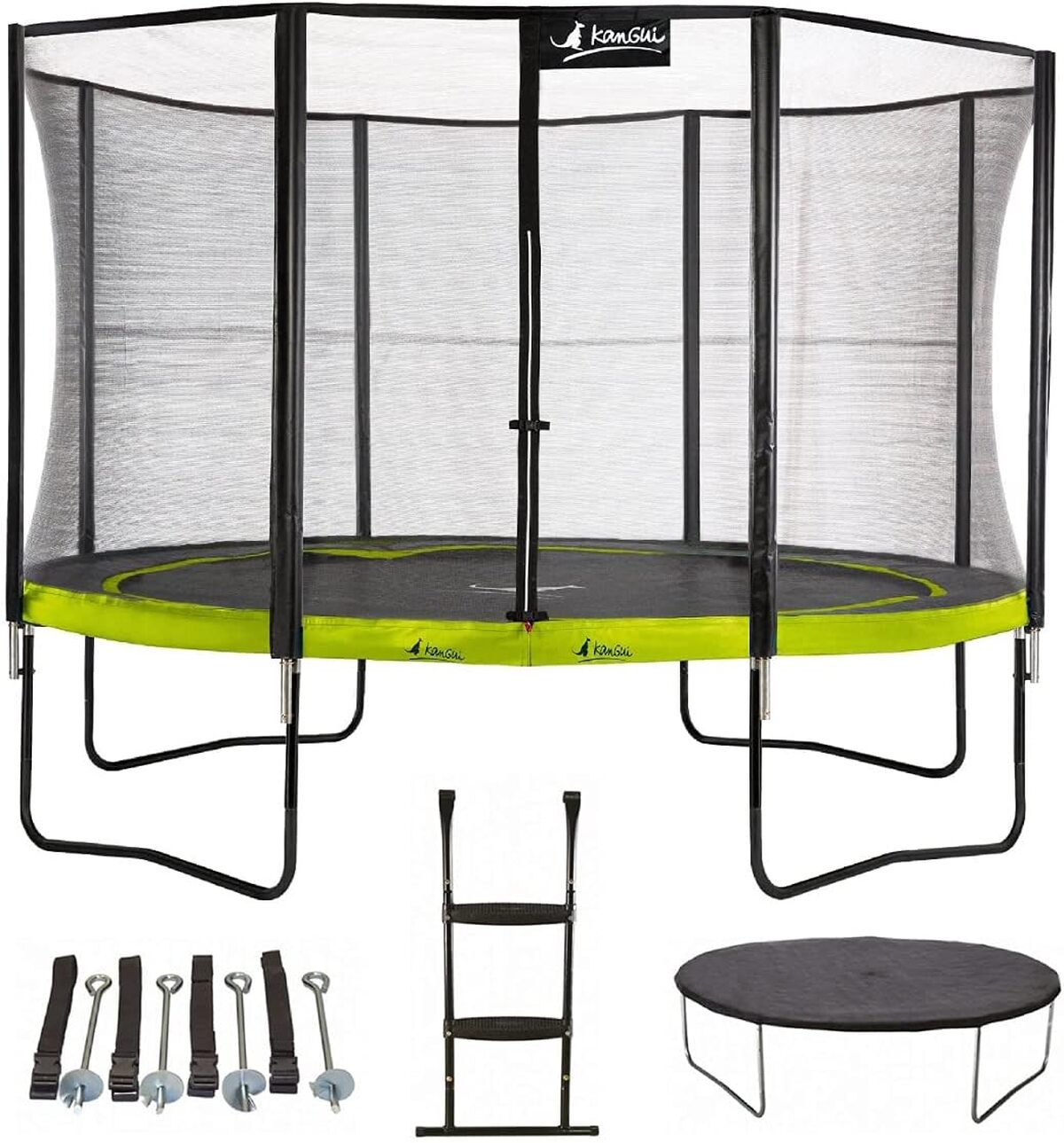 Test du trampoline Kangui Punchi vert : sécurité et fun au jardin