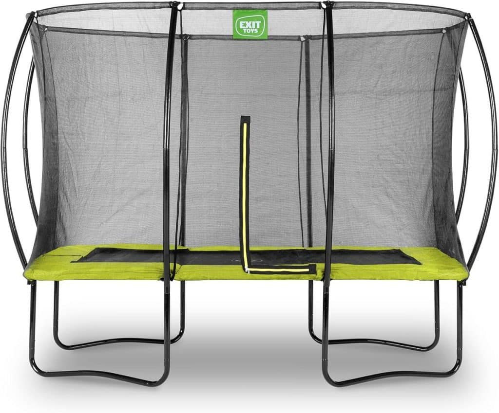 Test du trampoline rectangulaire EXIT TOYS Silhouette : sécurité et fun pour les enfants