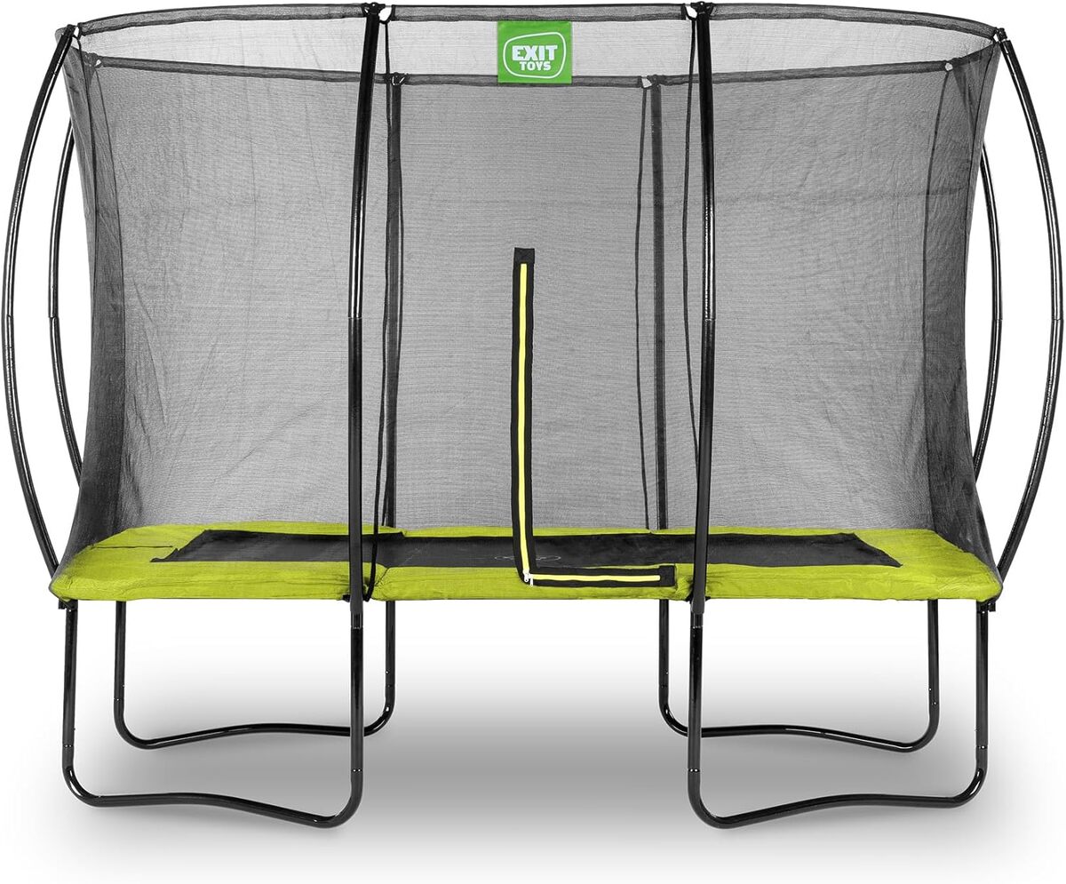 Test du trampoline rectangulaire EXIT TOYS Silhouette : sécurité et fun pour les enfants