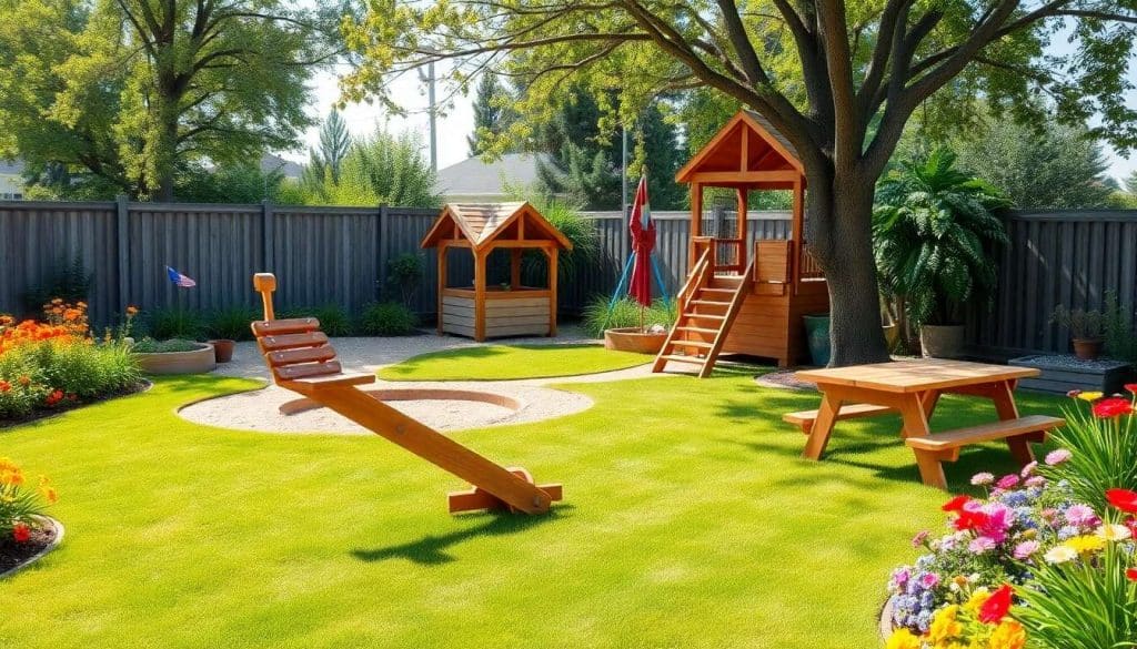 Jeux en bois pour une aire créative dans votre jardin
