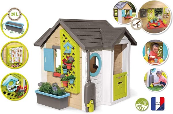 Maison Garden House - Cabane de Jardin Enfant - Thème Jardinage - 3 Outils de Jardin Inclus