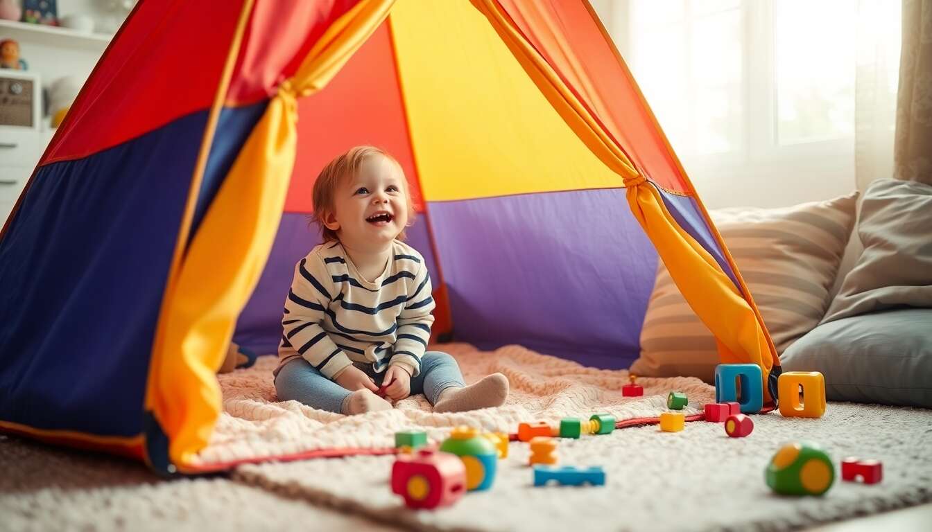Les bienfaits des tentes de jeu pour le d&eacute;veloppement de l'enfant
