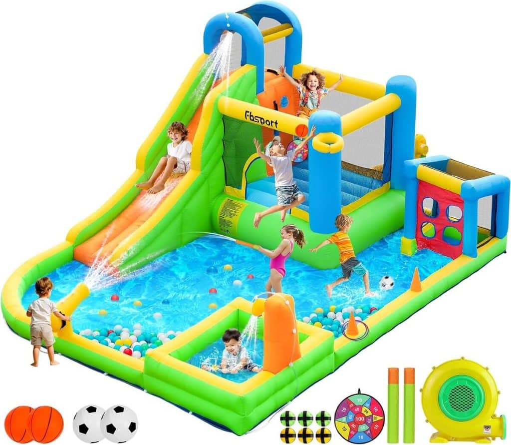 Test : château gonflable extérieur FBSPORT pour enfants