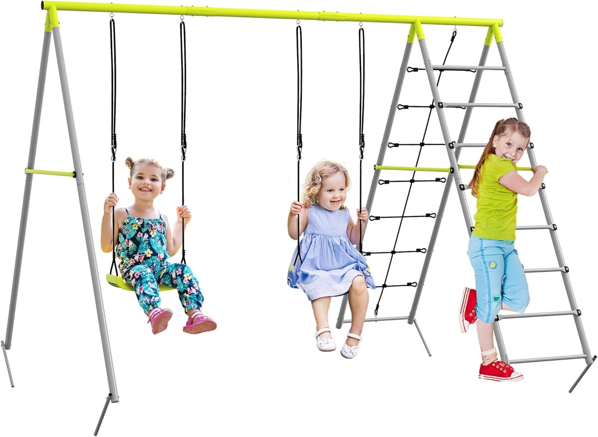 Test de la balançoire Outsunny 4-en-1 : un portique ludique pour enfant