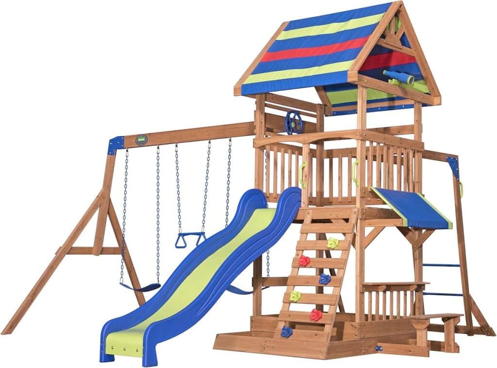 Test de l'aire de jeux Backyard Discovery Northbrook : un havre d'amusement en bois
