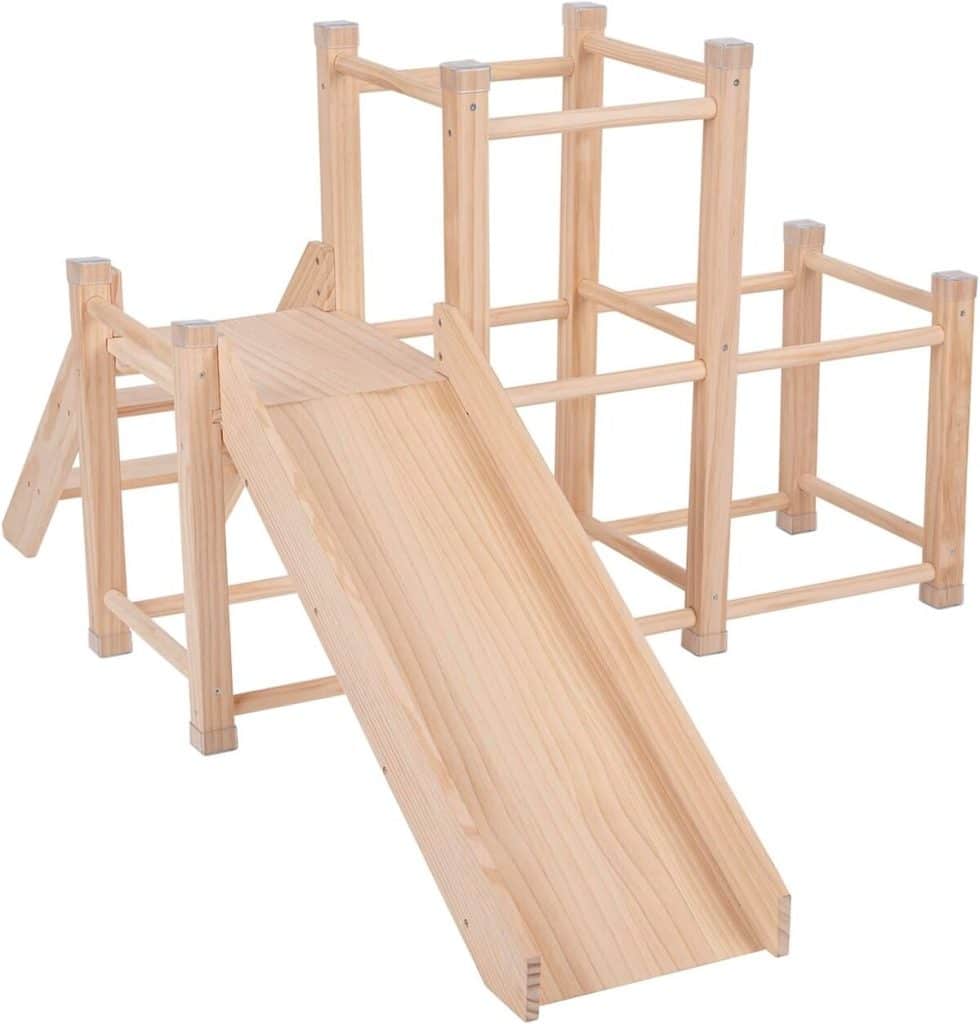 Test de l'aire de jeux KiddyMoon en bois pour enfants