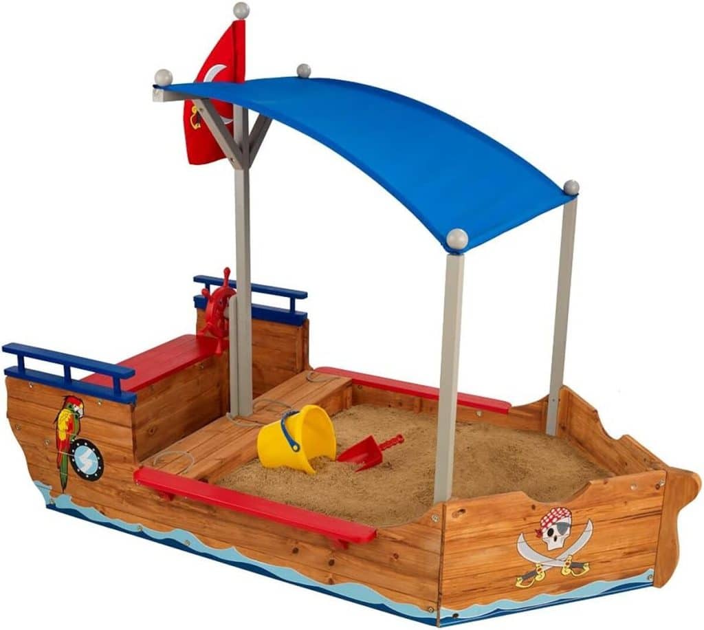 Test du bac à sable bateau de pirate KidKraft