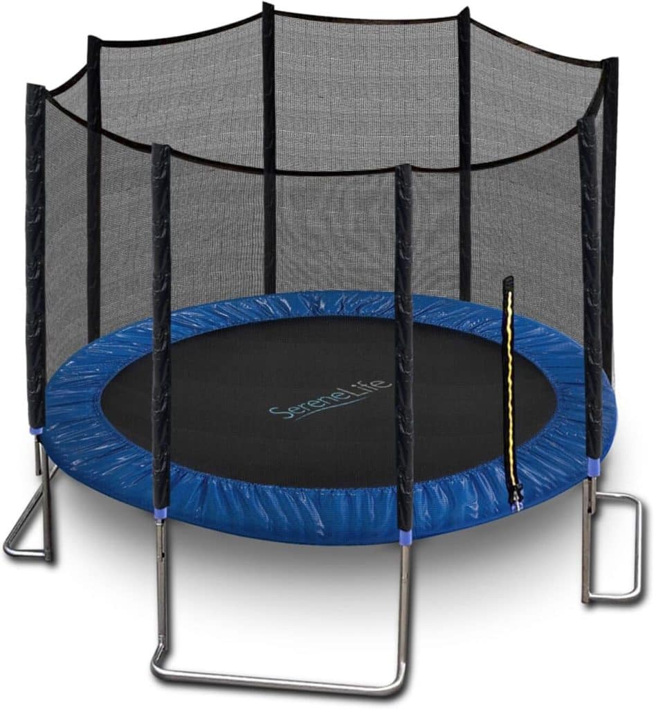 Test du trampoline Outdoor SereneLife SLTRA8BL : sécurité et fun assuré