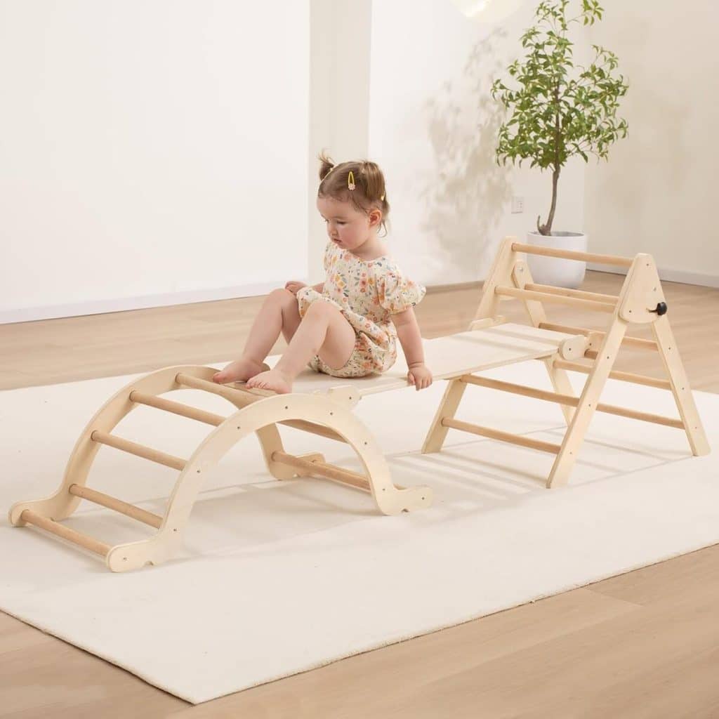 Test du triangle de Pikler pliable Giant bean : jouet Montessori 3-en-1 pour tout-petits