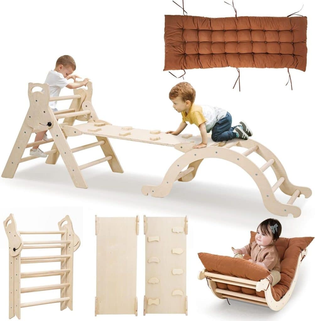 Test : jouet arche Montessori pour escalade enfant en bois de hêtre