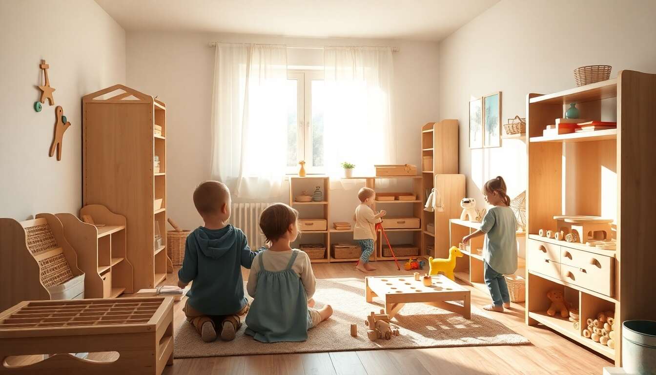 &agrave; quel &acirc;ge introduire une structure en bois montessori ?