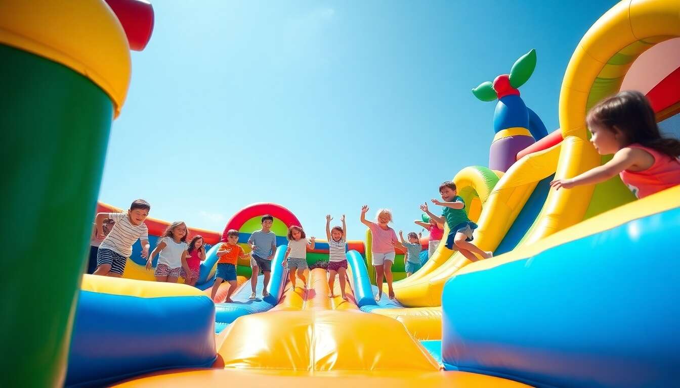 L'&acirc;ge id&eacute;al pour jouer aux jeux gonflables