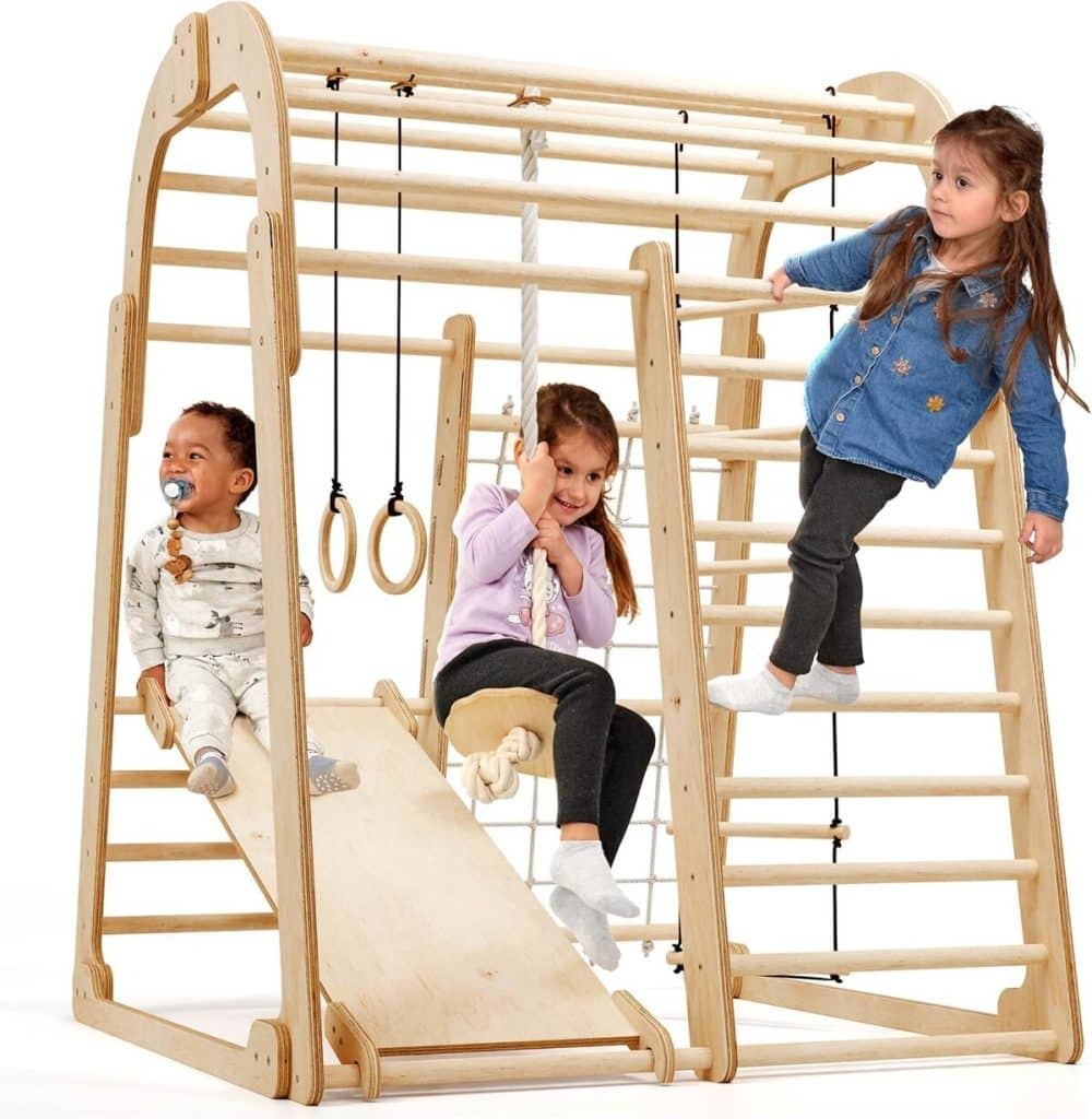 Test de l'aire de jeux en bois Montessori Play Gym pour tout-petits