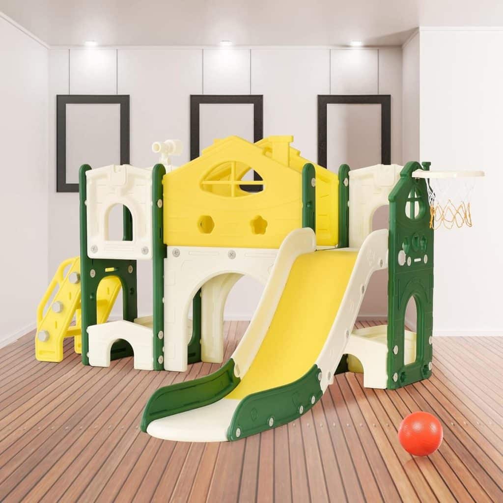 Test de l'ensemble toboggan JOROBURO 6 en 1 : l'aire de jeux idéale pour enfants