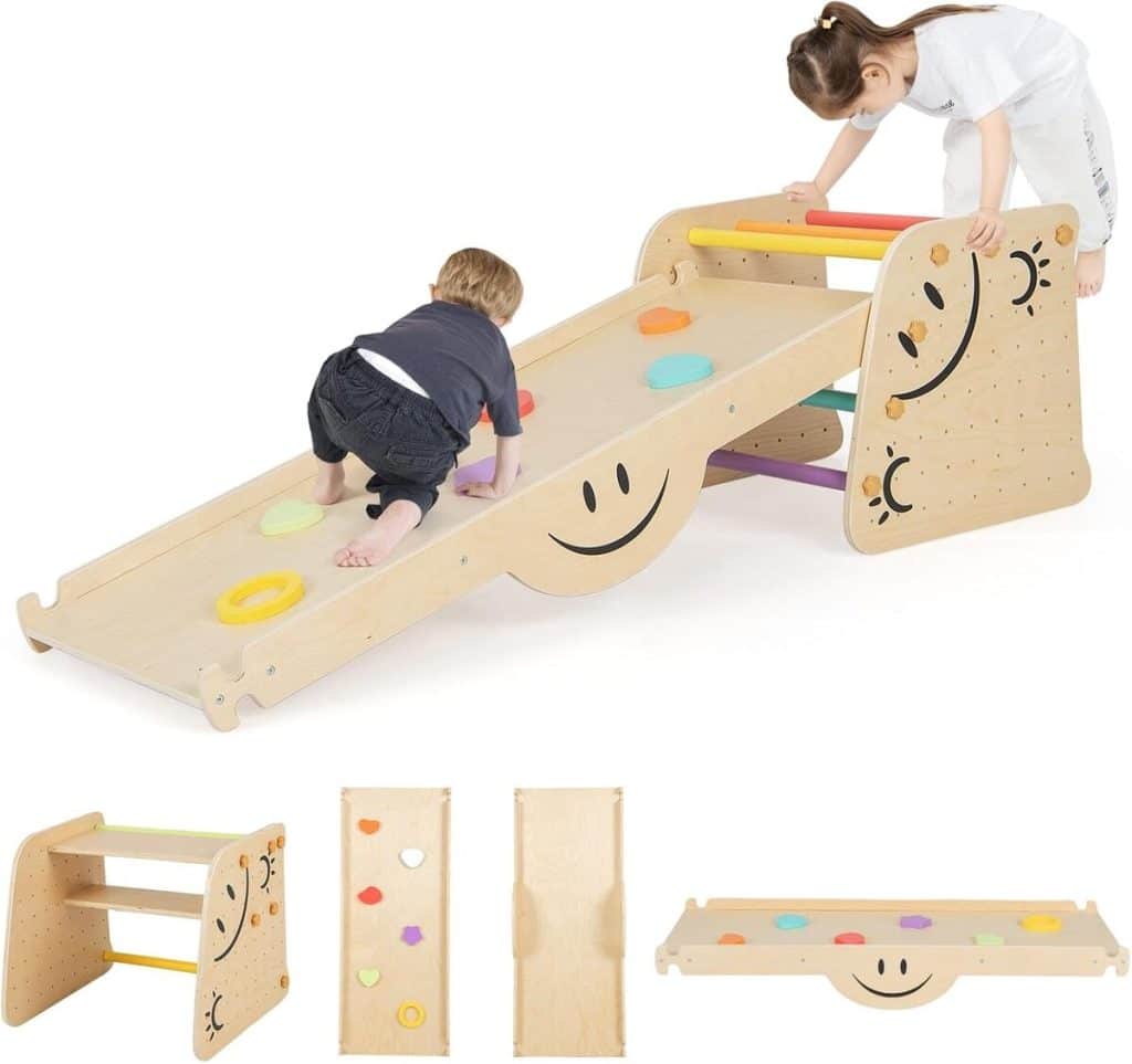 Test du jeu d'escalade enfant Goplus montessori en bois
