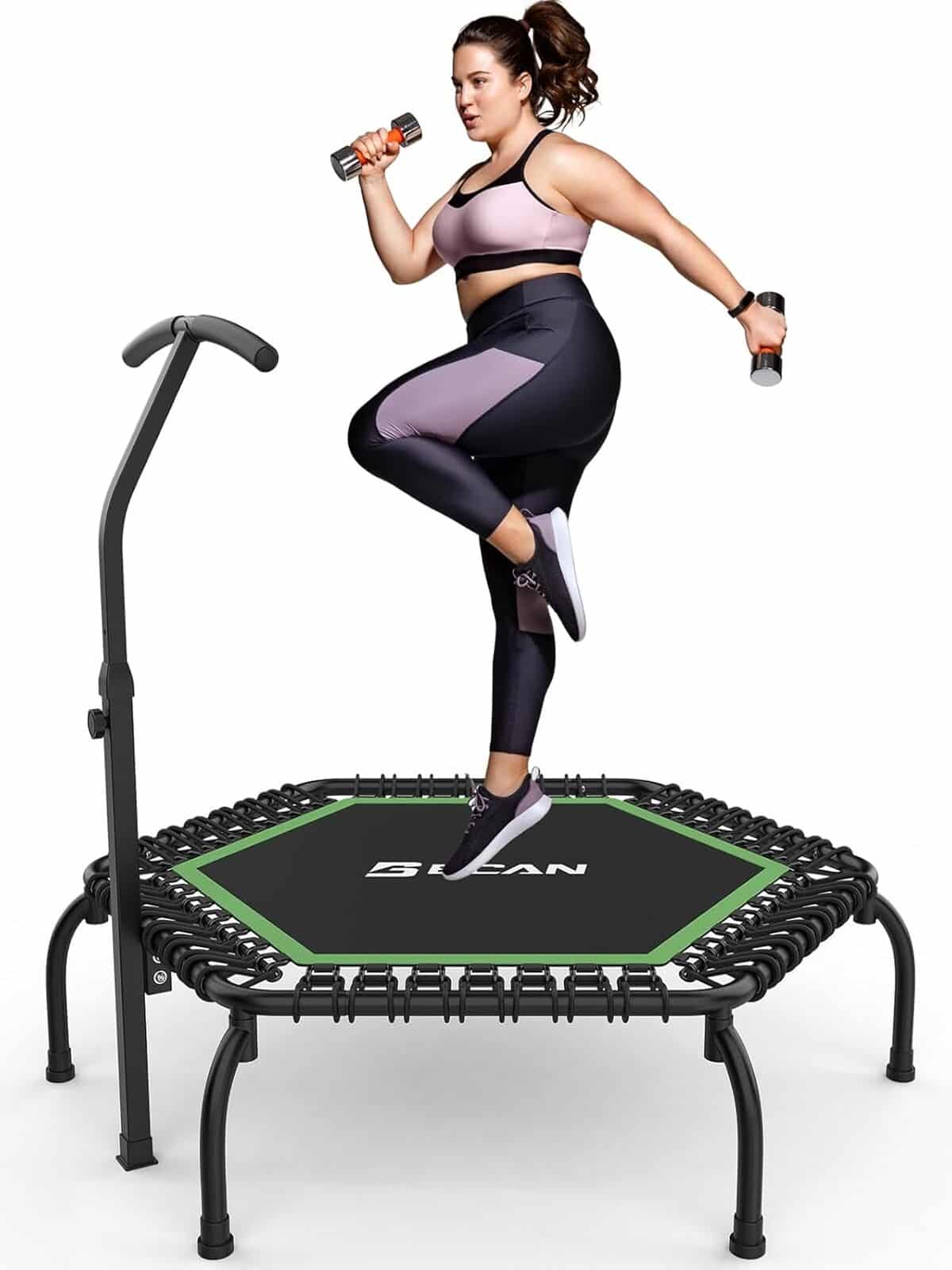 Test du mini trampoline BCAN 250KG : fitness silencieux et stable