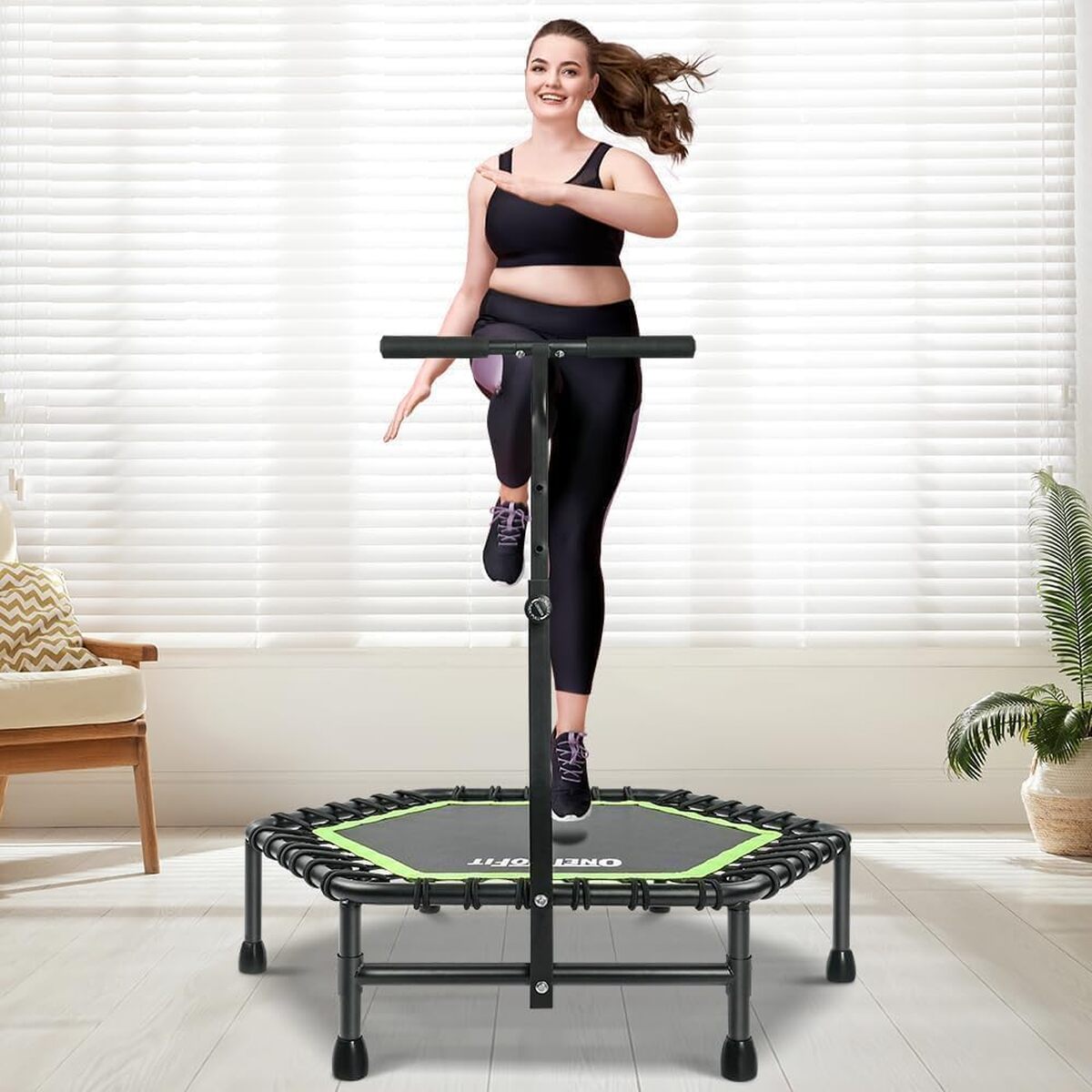 Test du trampoline fitness ONETWOFIT : rebond et performance