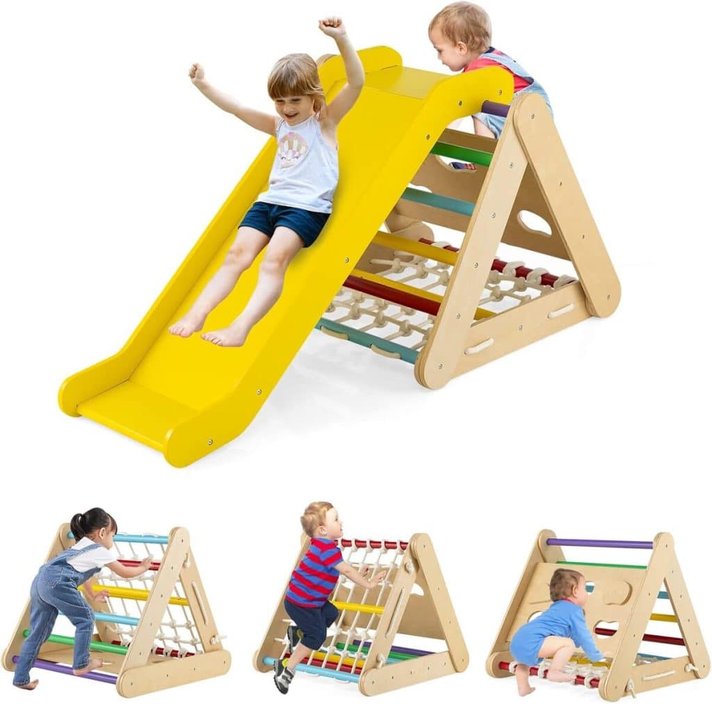 Test GOPLUS triangle d'escalade Montessori multicolore