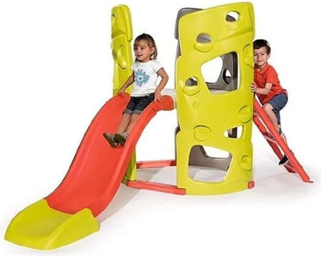 Test : tour d'escalade Smoby avec toboggan pour enfants