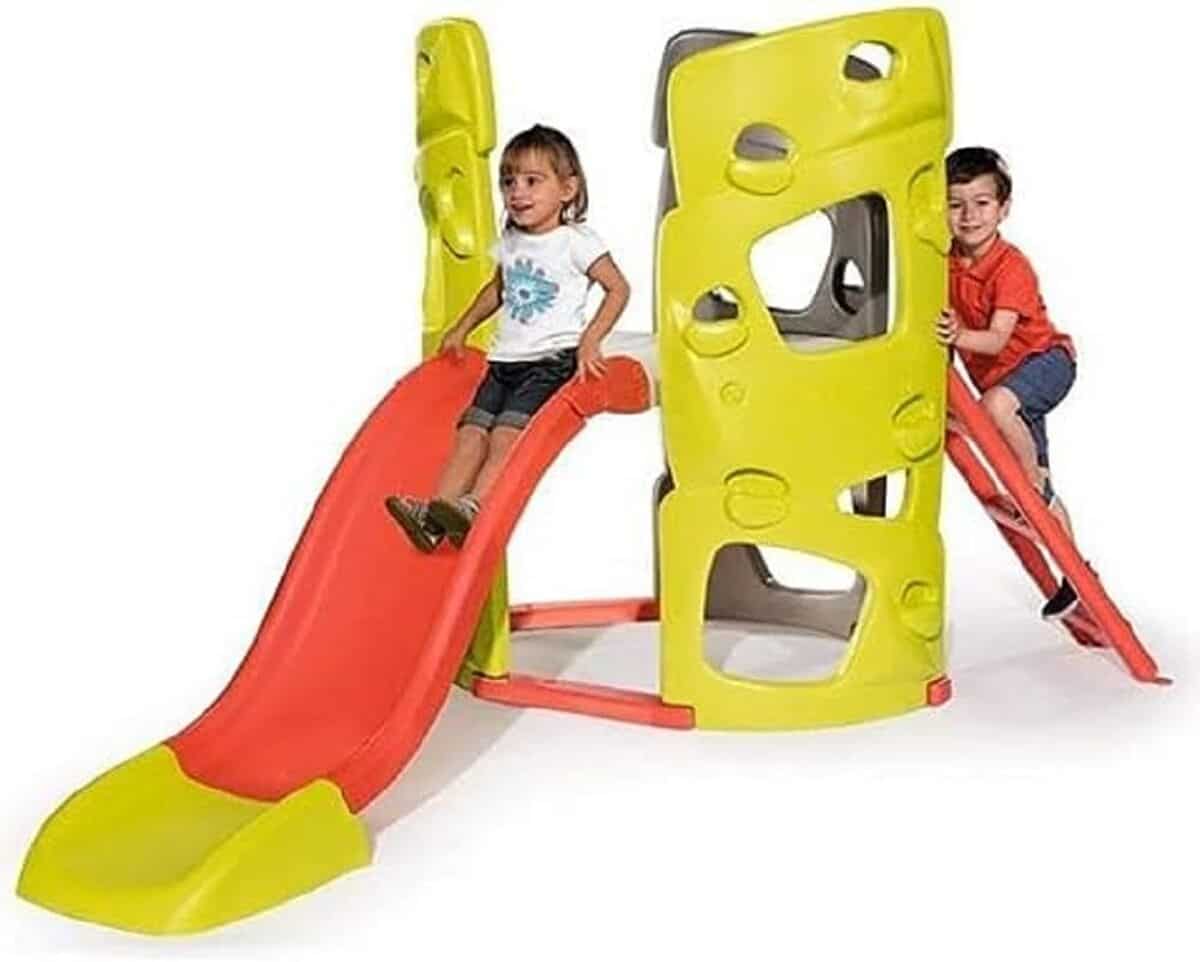 Test : tour d'escalade Smoby avec toboggan pour enfants