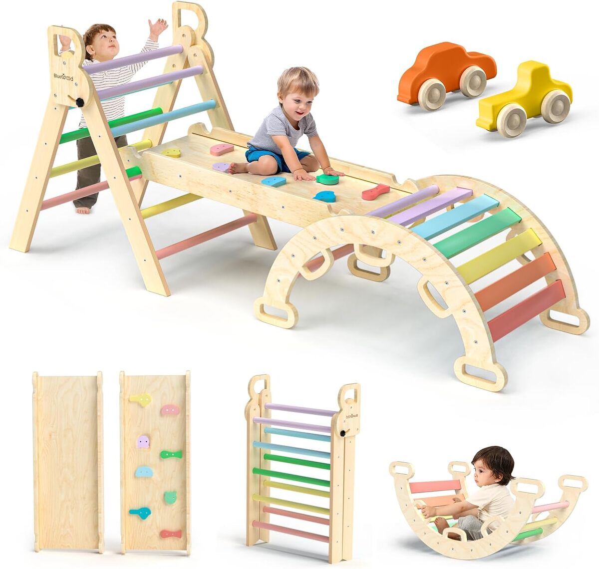 Test du jouet d'escalade pliable BlueWood Triangle Set 7-en-1