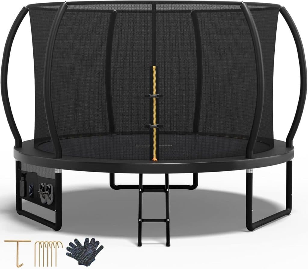Test du trampoline extérieur Devoko : sécurité et design citrouille