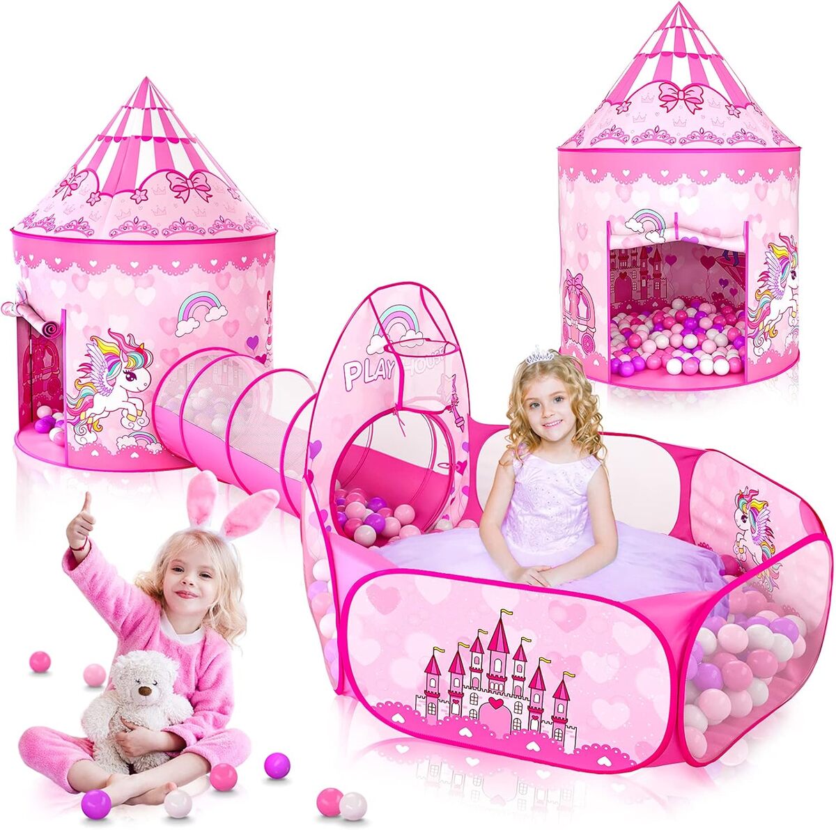 Test : tente de princesse GeerWest avec piscine à balles et tunnel