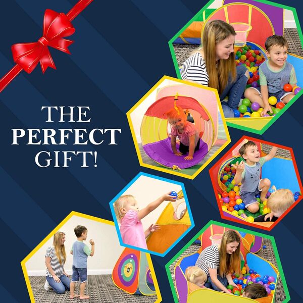 Hide N Side Meilleur Cadeau d'anniversaire pour 1 2 3 4 5 Ans Pop Up Baby Play Toy, Target Game W / 4 Darts Indoor & Outdoor, Pit Balls Not Included