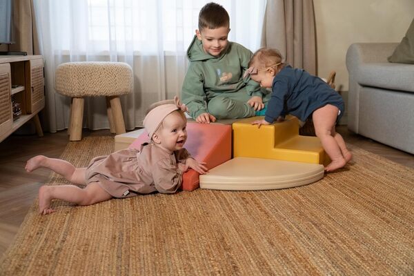 IGLU Soft Ply Corner Climber Lot de 5 Blocs de Construction Souples géants en Mousse (Automne Pastel)