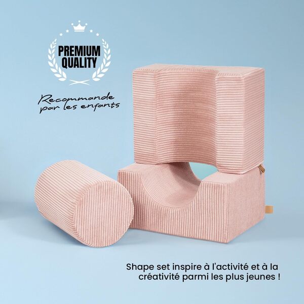 MEOWBABY Parcours de motricité évolutif pour Enfants - Motricité et Escalade éducative pour bébé et Enfant - Aire de Jeux motricité bébé en Mousse, Aesthetic, Écru