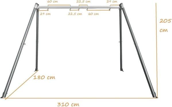 ST-60-1 Balançoire double en acier jusqu'à 200 kg
